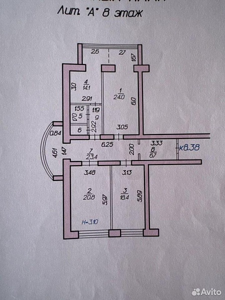 3-к. квартира, 115 м², 8/10 эт.