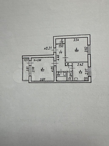 2-к. квартира, 49,7 м², 3/5 эт.
