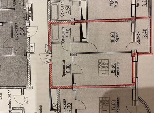 1-к. квартира, 42,2 м², 7/16 эт.