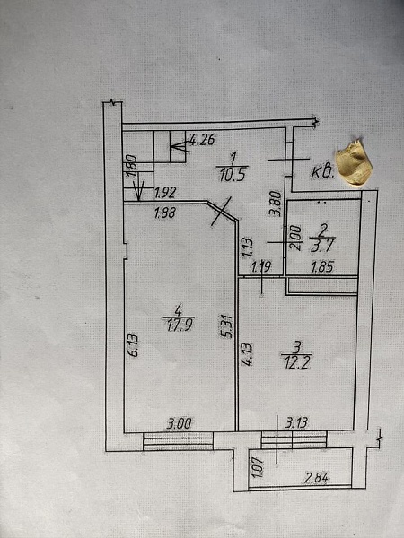 3-к. квартира, 98 м², 5/6 эт.