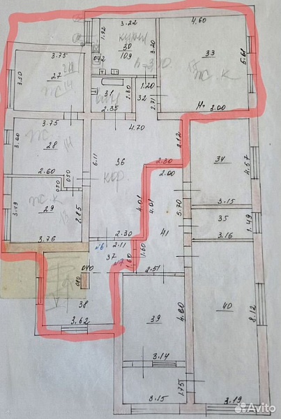 4-к. квартира, 120 м², 3/4 эт.