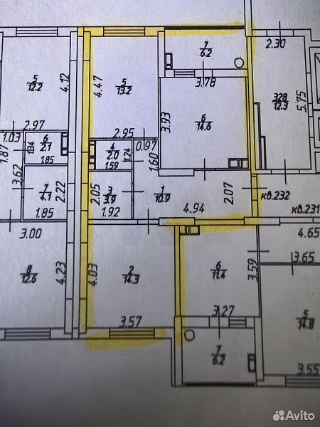 2-к. квартира, 65,1 м², 5/17 эт.