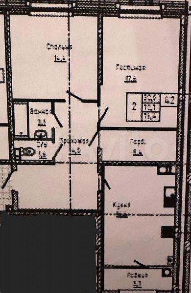 2-к. квартира, 76,1 м², 7/12 эт.