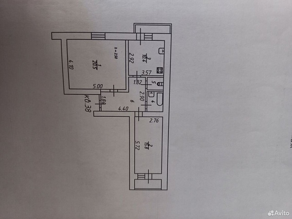 2-к. квартира, 61 м², 5/9 эт.