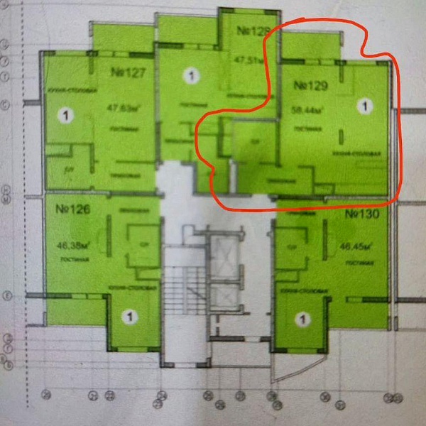 2-к. квартира, 54,7 м², 3/14 эт.
