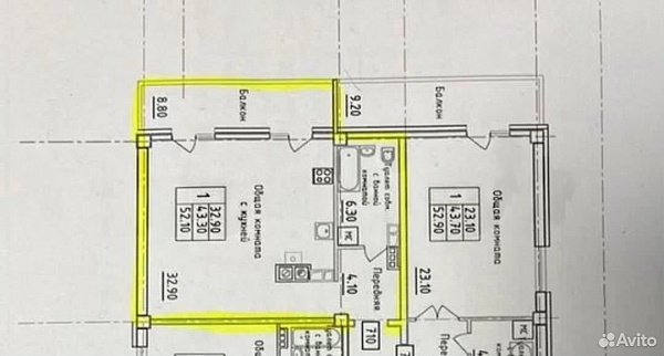 Квартира-студия, 53 м², 7/16 эт.