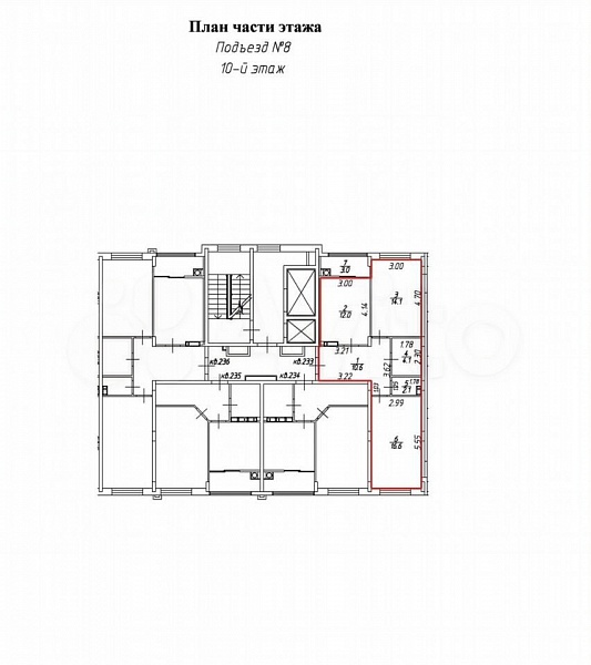2-к. квартира, 60 м², 10/10 эт.