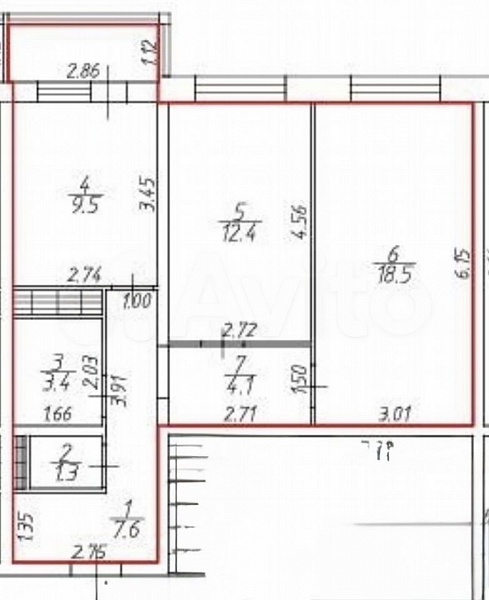 2-к. квартира, 56,8 м², 9/14 эт.