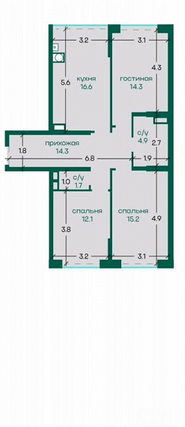 3-к. квартира, 79 м², 5/18 эт.