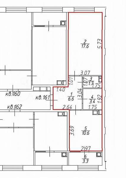 1-к. квартира, 43,2 м², 7/18 эт.