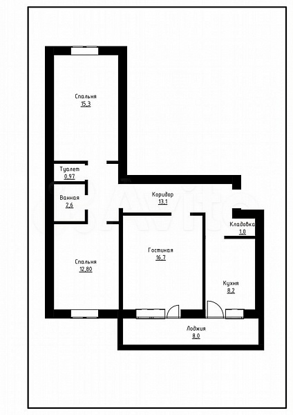 3-к. квартира, 73,2 м², 10/10 эт.