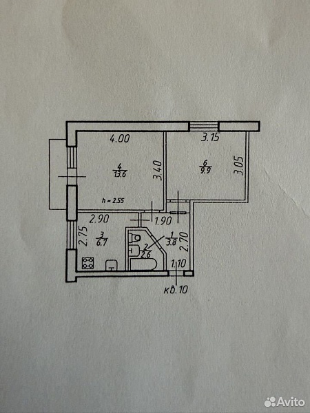 2-к. квартира, 36,6 м², 4/5 эт.