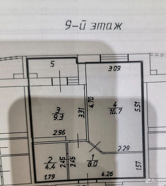 1-к. квартира, 41 м², 9/12 эт.